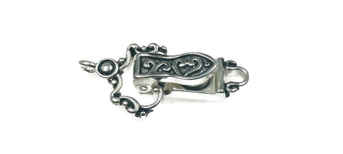 Fold Over Magnetic Clasps Silver Magnetic Clasp Flat Clasp Flat Magnetic Clasps Ornate Single Strand Bracelet Clasps 9463